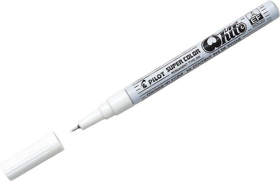 Pilot Super Color - Witte Marker Pen – Fine Tip - Pilot
