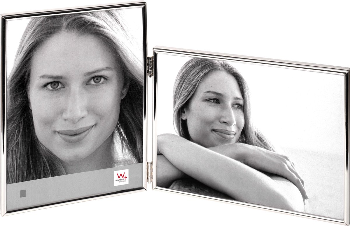 Walther WD115S Chloe - Dubbele Portretlijst - Fotoformaat 2x10x15 cm - Zilver
