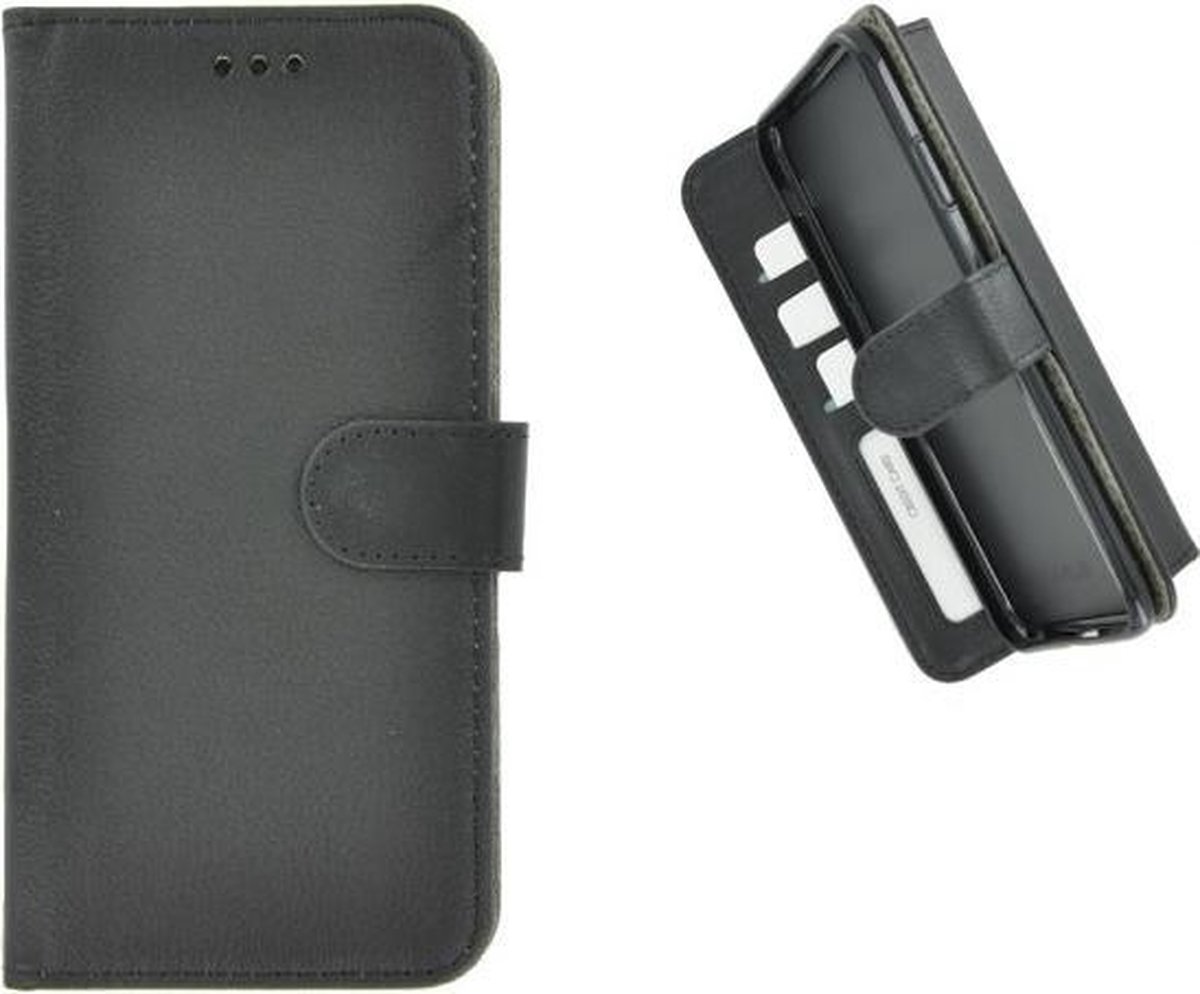 Geschikt voor iphone XR hoes zwart fashion cover Pearlycase wallet book case