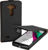 Lelycase zwart eco Leather Flipcase voor de LG G4 hoesje