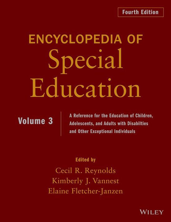 Encyclopedia of Special Education, Volume 3 - cover