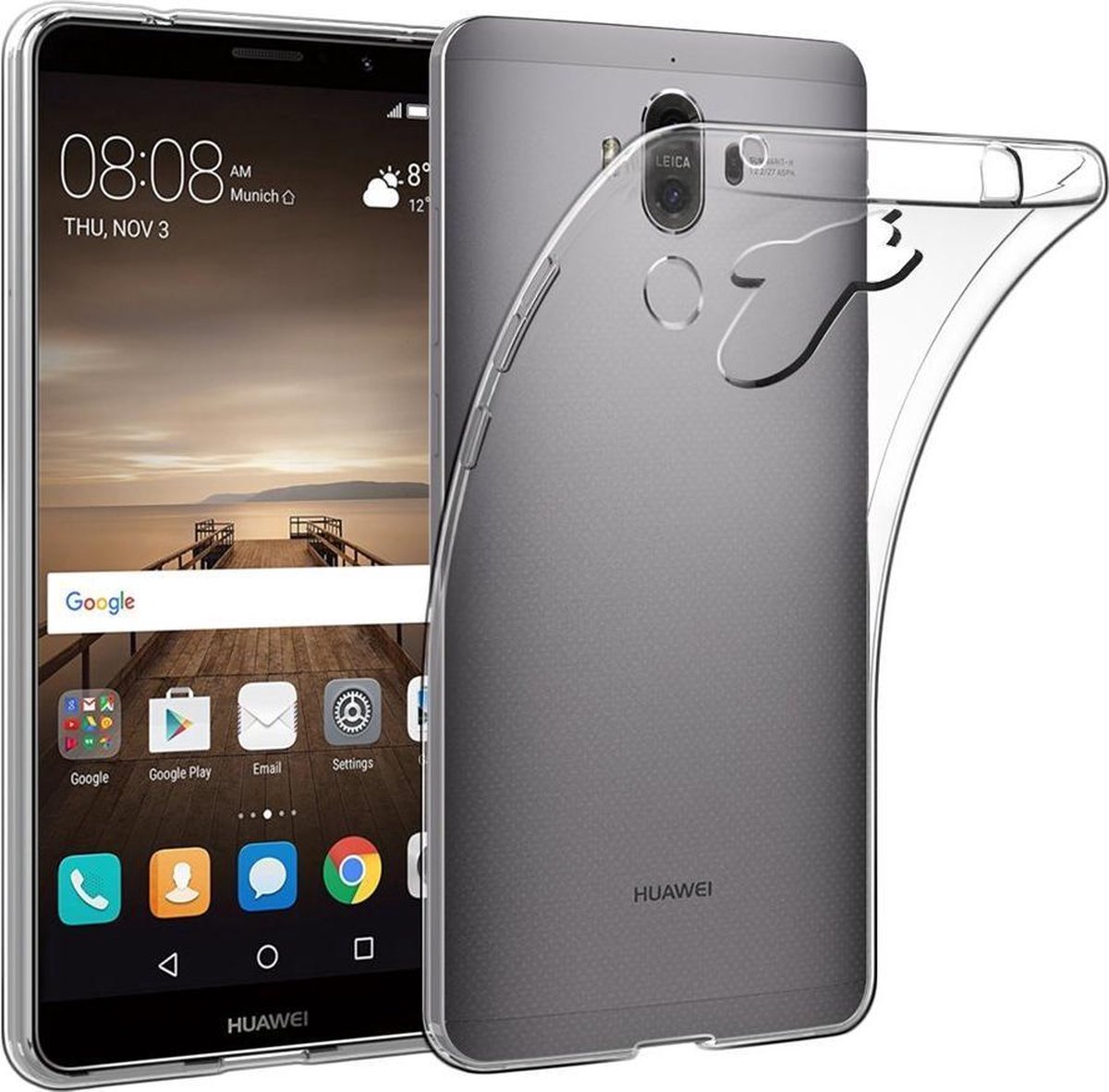 Huawei Mate 9 siliconen hoesje transparant - zachte hoesje - soft case