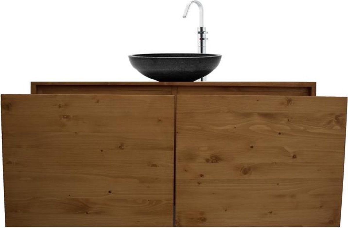 Aanbieding ! Badkamermeubel onderkast -massieve hout 100 cm , 4 laden |  bol.com