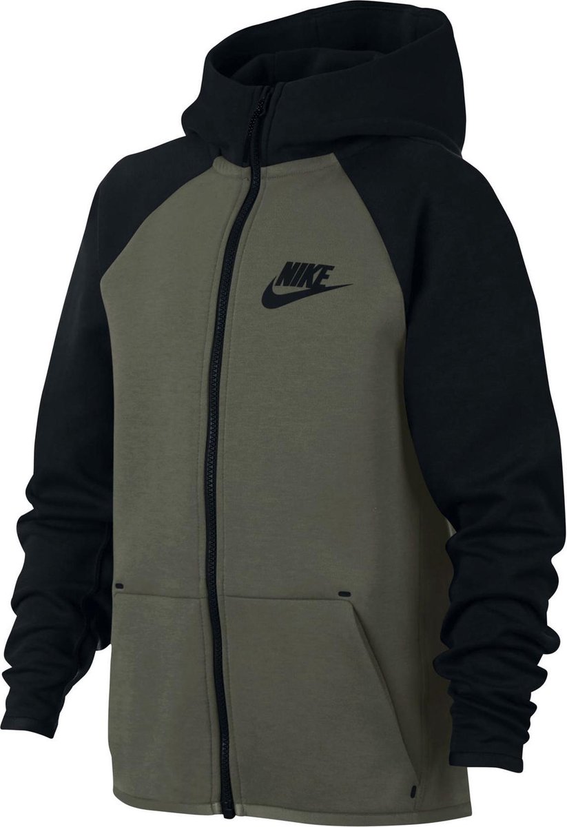Nike Sportswear Tech Fleece Sporttrui - Maat 152 - Unisex - donker  groen/zwart L-152/158 | bol.com