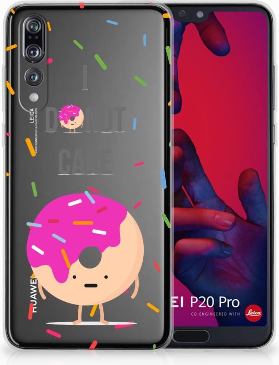 Huawei P20 Pro Siliconen Case Donut Roze