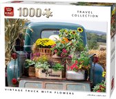 King Legpuzzel Vintage Truck With Flowers 1000 Stukjes