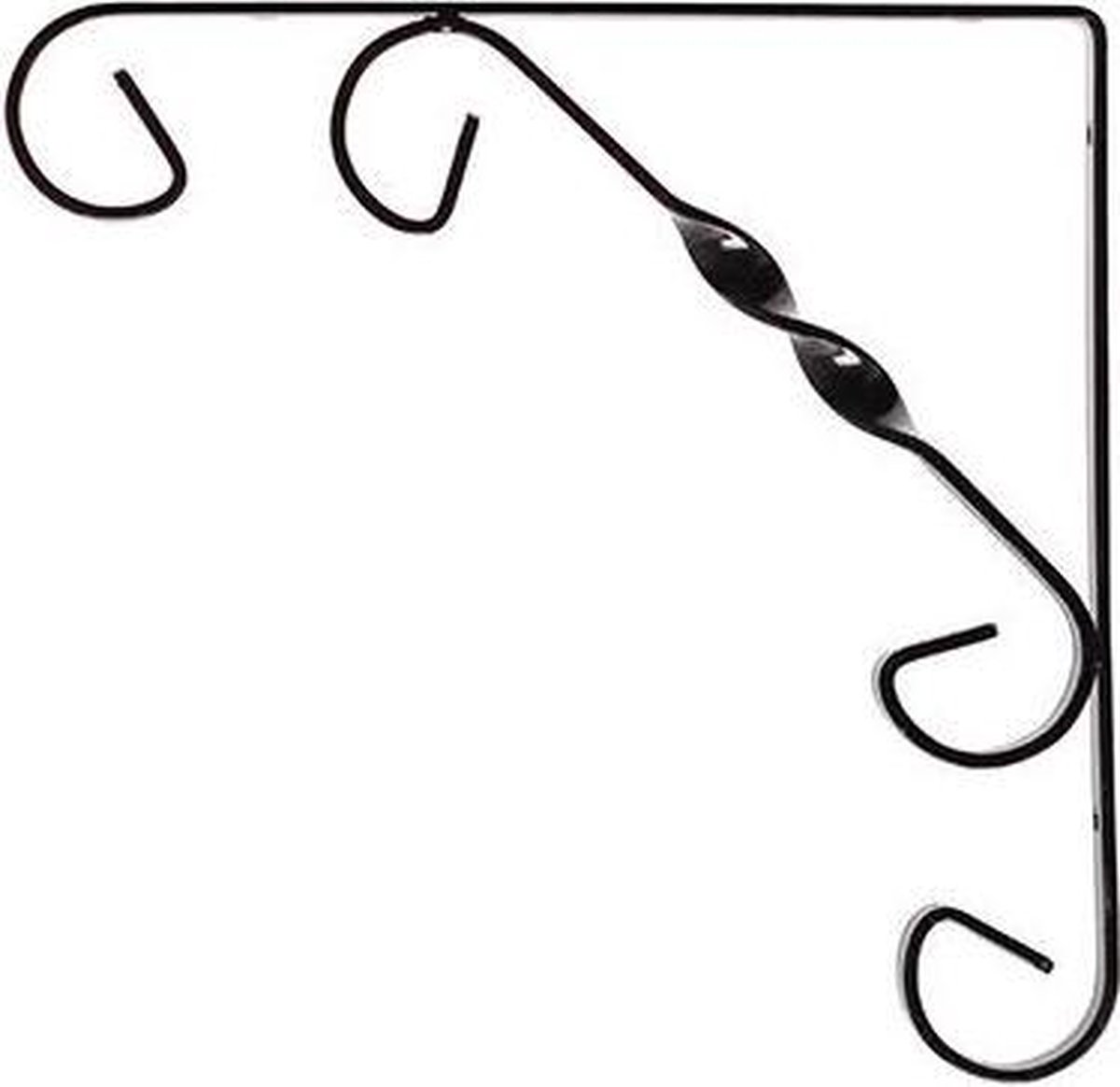 Duraline - Plankdrager - Ornament Zwart - Metaal - 20x20cm