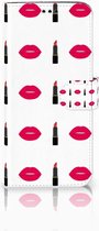 Geschikt voor Samsung Galaxy S9 Plus Bookcase Hoesje Design Lipstick Kiss