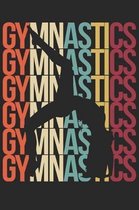 Gymnastics Notebook - Vintage Gymnastics Diary - Retro Gymnast Gift - Gymnastics Journal
