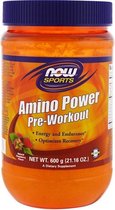 Amino Power Pre-Workout- Natural Raspberry Flavor (600 gram) - Now Foods
