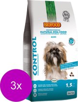 Biofood Control Small Breed - Hondenvoer - 3 x Kip Rund Erwt 1.5 kg