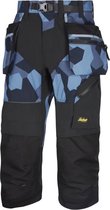 Snickers 6905 FlexiWork Pirate+ met holsterzakken Camo Blauw/Zwart maat 48