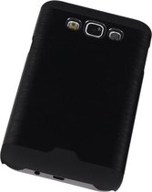Lichte Aluminium Hardcase/Cover/Hoesje Samsung Galaxy E7 Zwart