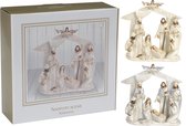 Kerststal - Kerstbeeld - Kerststalfiguren - Kerstgroep - 22 x 7 x 22 cm