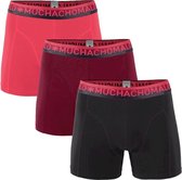 Muchachomalo - Jongens 3-Pack Solid Roze Rood Zwart - 146/152