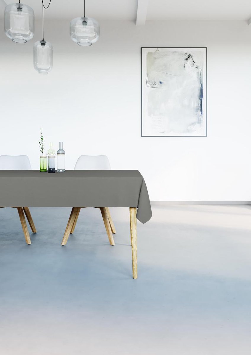 Mistral Home - Tafelkleed waterafstotend - 130x160 cm - Donkergrijs
