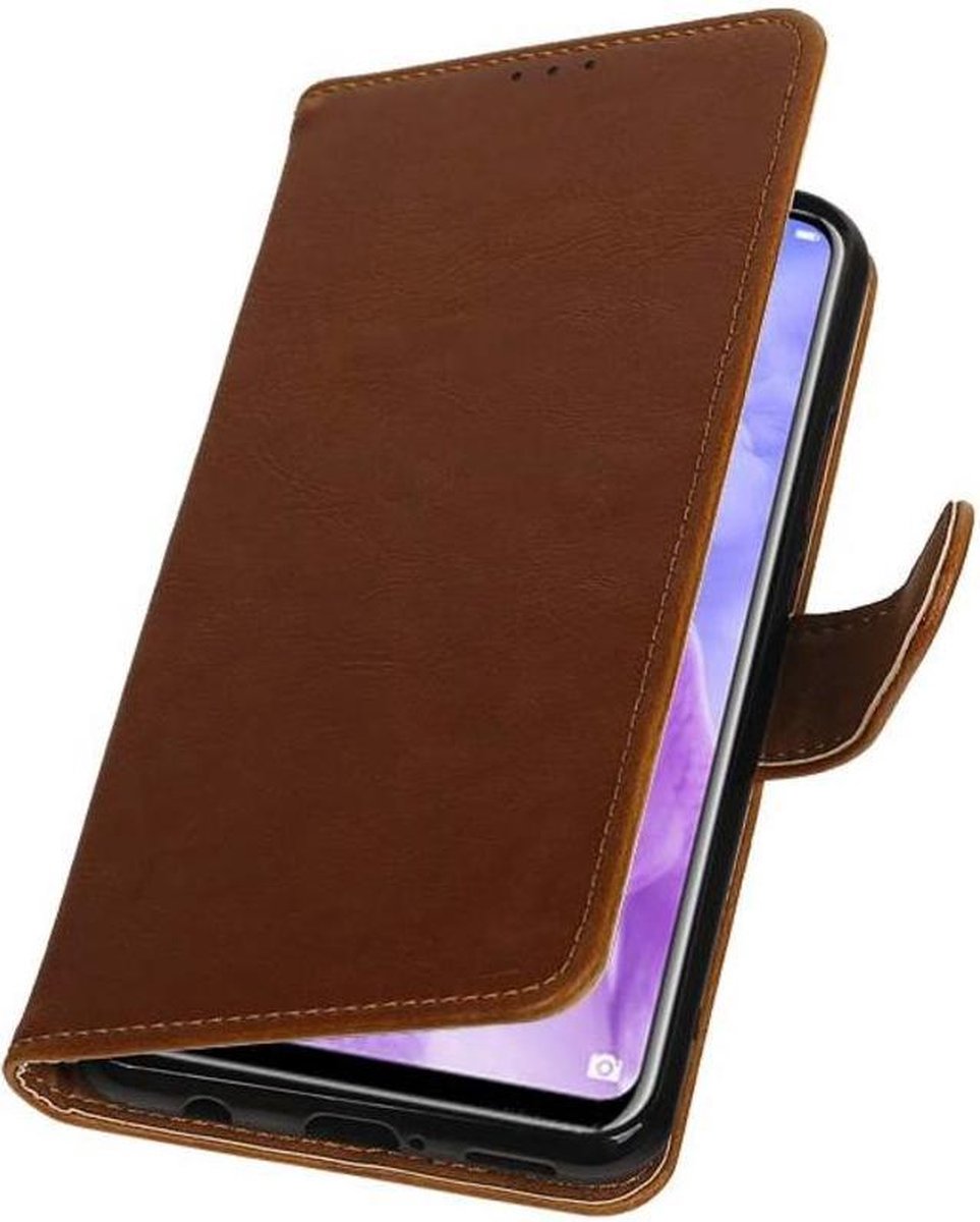 Bruin Pull-Up Booktype Hoesje voor Huawei Nova 3