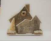 Goodwill Kersthuisje-Winterchalet incl. lichtjes  H 22 cm B 22 cm