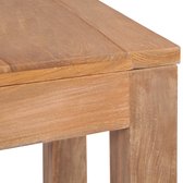Wandtafel 110x35x76 cm teakhout met natuurlijke afwerking (incl. vloerviltjes)