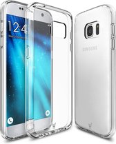 Samsung Galaxy S7 Edge - Hardcase met Soft Siliconen TPU Zijkant Transparant Hoesje