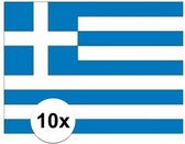 10x stuks Vlag Griekenland stickers
