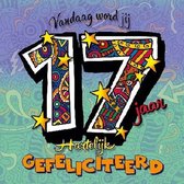 Verjaardagskaart 3D 17 jaar