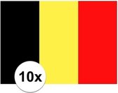 10x stuks Vlag Belgie stickers