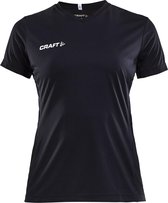 Craft Squad Jersey Solid SS Shirt Ladies Sport Shirt - Taille M - Femme - noir / blanc
