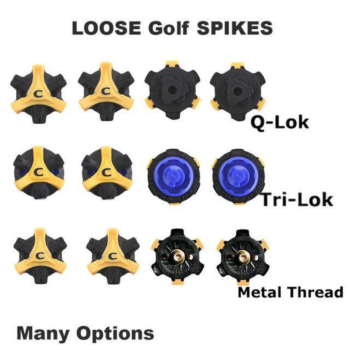 Champ Golf Spikes Metal Thread 14 stuks