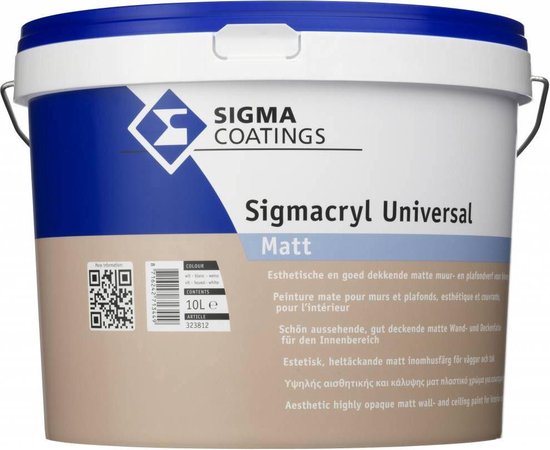 Sigmacryl Universal Matt Wit - 1 Liter Wit | bol.com