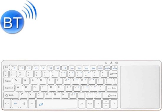 bol.com | B020 Ultradun 80 toetsen Bluetooth draadloos toetsenbord met  touchpad (wit)