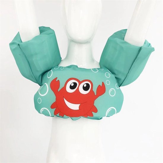 Zwemvest - Krab Aquablauw Design - One Size - Kind - 14-30 KG - 3-7 Jaar