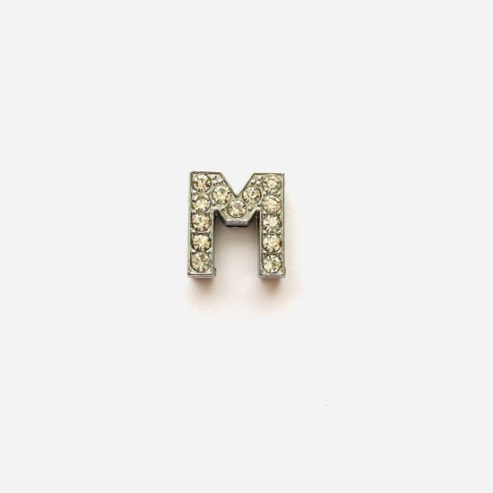 Moleskine Pin voor Notebook of Planner Letter M, Letter Pin, Pas de Elastische Sluiting aan, Speciaal Aangepast Gift, Kleur Zilver : Moleskine