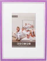 Cadre Photo 3D en Bois - Cadre Photo - 30x40 cm - Verre Transparent - Violet / Blanc avec Entretoise