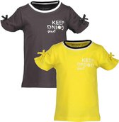 Blue Seven -  2pack - Shirts - Geel en Grijs - Maat 92