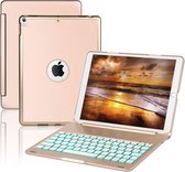 iPad Pro 10.5 Toetsenbord hoesje - CaseBoutique Bluetooth Keyboard Case - Goud - Aluminium - QWERTY indeling