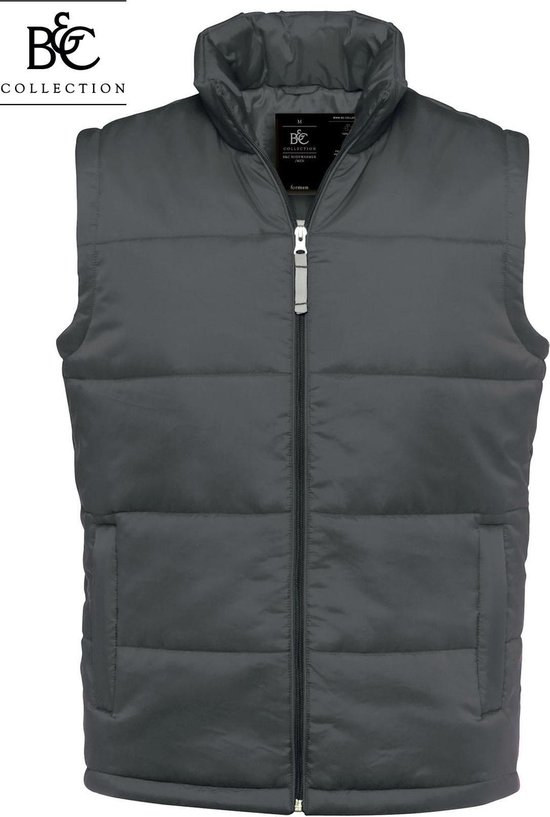 B&C Collection Heren Bodywarmer Maat L Kleur Donker Grijs