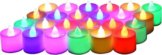 Corroderen George Hanbury Gebakjes 5 pack vlamloze kaarsen LED waxinelichtjes - 6 veranderende kleuren -  decoratie | bol.com