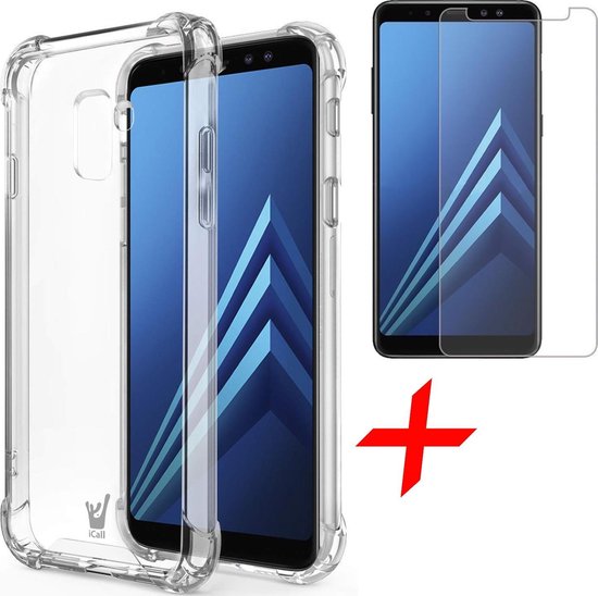 Etui pour Samsung Galaxy A8 (2018) Etui en silicone avec bord renforcé  antichoc +... | bol.com