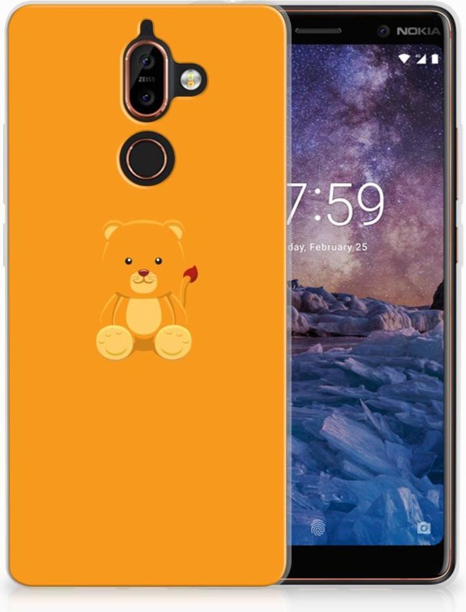 Nokia 7 Plus Telefoonhoesje met Naam Baby Beer
