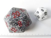 Chessex dobbelsteen, 34 mm 20-zijdig, Speckled Granite