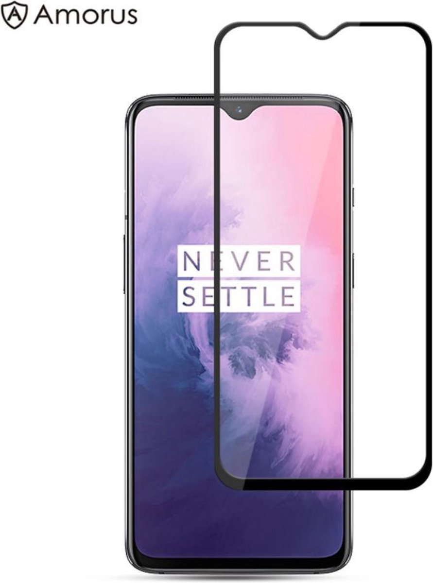 Full-Cover Tempered Glass - Geschikt voor OnePlus 7 Screen Protector - Zwart