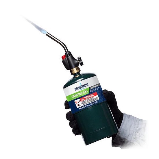 Bernzomatic Propaan "Camping / fat" Wegwerp cilinder / Gaspatroon - TX916 "CGA600 US" aansluiting - 453 gram van Bernzomatic — afbeelding 3