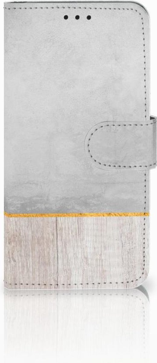 Boekhoesje voor Huawei P30 Lite (2020) Book Style Case Wood Concrete