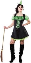 Halloween - Groen heksenjurkje inclusief hoedje