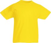 Fruit of the Loom T-shirt Kinderen maat 116 (5-6) 100% Katoen 5 stuks (Geel)