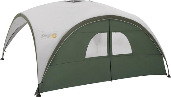 Coleman Event Shelter M Sunwall zijwand partytent - speciaal voor de Coleman Event Shelter M - zijwanden met deur - met 2 PVC ramen voor extra licht - bescherming tegen wind, zon en regen - zijwand partytent voor extra privacy - grijs van Coleman — afbeelding 2