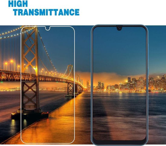 Samsung Galaxy A40 Hoesje Transparant TPU Siliconen Soft Case + Tempered Glass Screenprotector - MK24