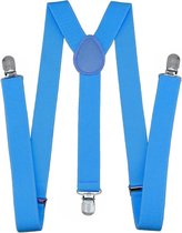 Fako Fashion® - Bretels - Effen - 100cm - Lichtblauw
