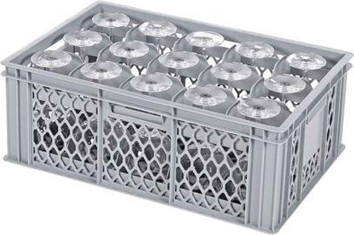 Glazenkrat - voor 15 glazen - max. glashoogte 196 mm - max. Ø 106mm